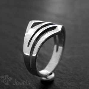 Moderne sterlingzilveren brede bandring