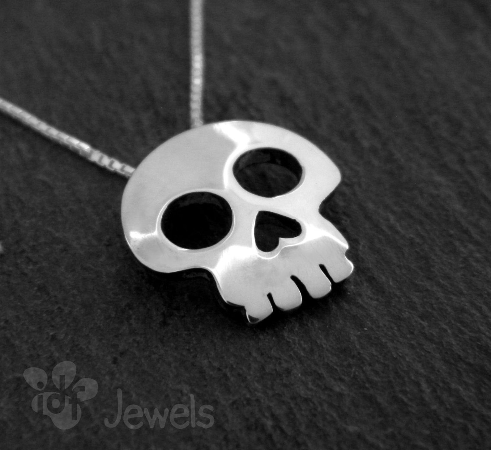 Collana Con Ciondolo Teschio Argento - Stile Punk Rock, Per Uomo E Donna, Girocollo - Foto 3