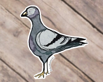 Waterproof Vinyl Pigeon Sticker - NYC, City Pigeon, New York City Sticker for Water Bottles, Laptops, Hydroflask, Bumper Sticker