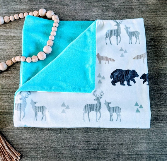 Baby Blanket / Minky Baby Blanket / Bear Blanket / Extra Soft Etsy