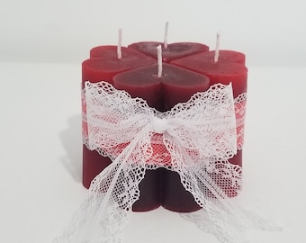 Heart Candle, Heart Shaped Candle, Heart Shaped Valentine's Day Candle ,Hand Poured Candle, Valentine's Day Gift,Handmade  Love Candle, Gift