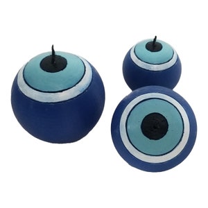 Handmade Evil Eye Candle: Nazar Home Decor