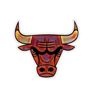 Adesivos com corte de beijo do Chicago Bull