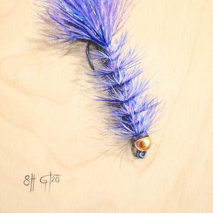 Fly Fishing Painting - Fine Art Print, Acrylic Painting, Fishing Art, Trout Fishing Art, Art Print, Rainbow Trout, Brown Trout