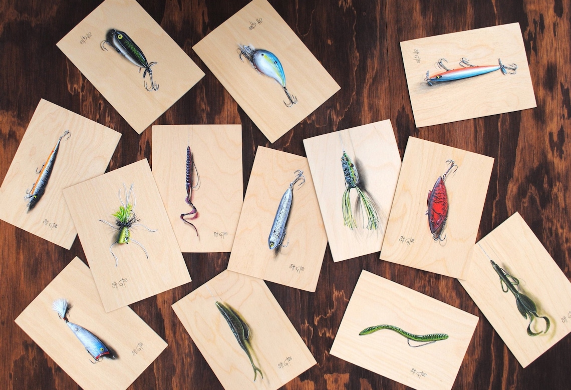 Custom Lure Paintings Your Favorite Lure Original Fine Etsy