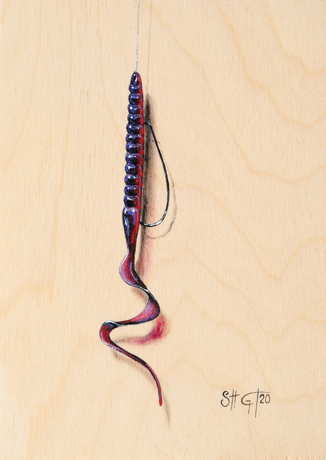 Fishing Lure Painting Print Fine Art Print, Fishing Art, Bass Fishing