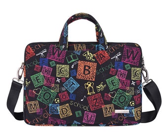 Bolso para portátil, bolso bandolera para Macbook, funda protectora, bolso pequeño, bolsos bonitos, bolso de mano, bolso de hombro para ordenador de 13 y 14 pulgadas, bolso bandolera de lona para PC