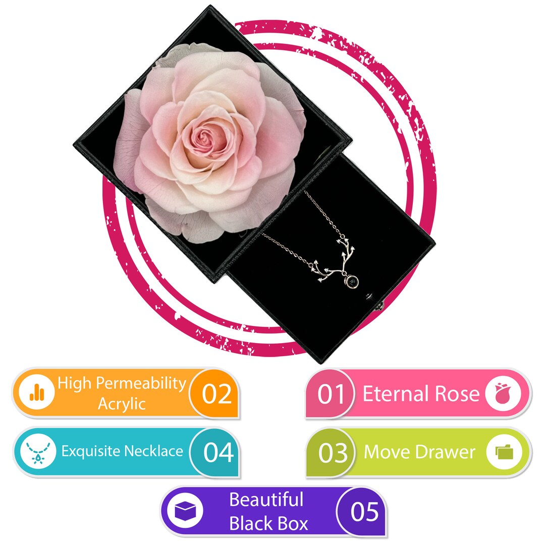 Preserved Rose Gift for Women New Years Gift Box Real Flower Etsy