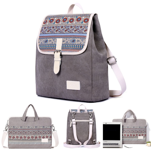 backpack purse laptop bags Canvas with Adjustable Strap,Large women crossbody bag, Purse tote, handbag, shoulder bag for woman