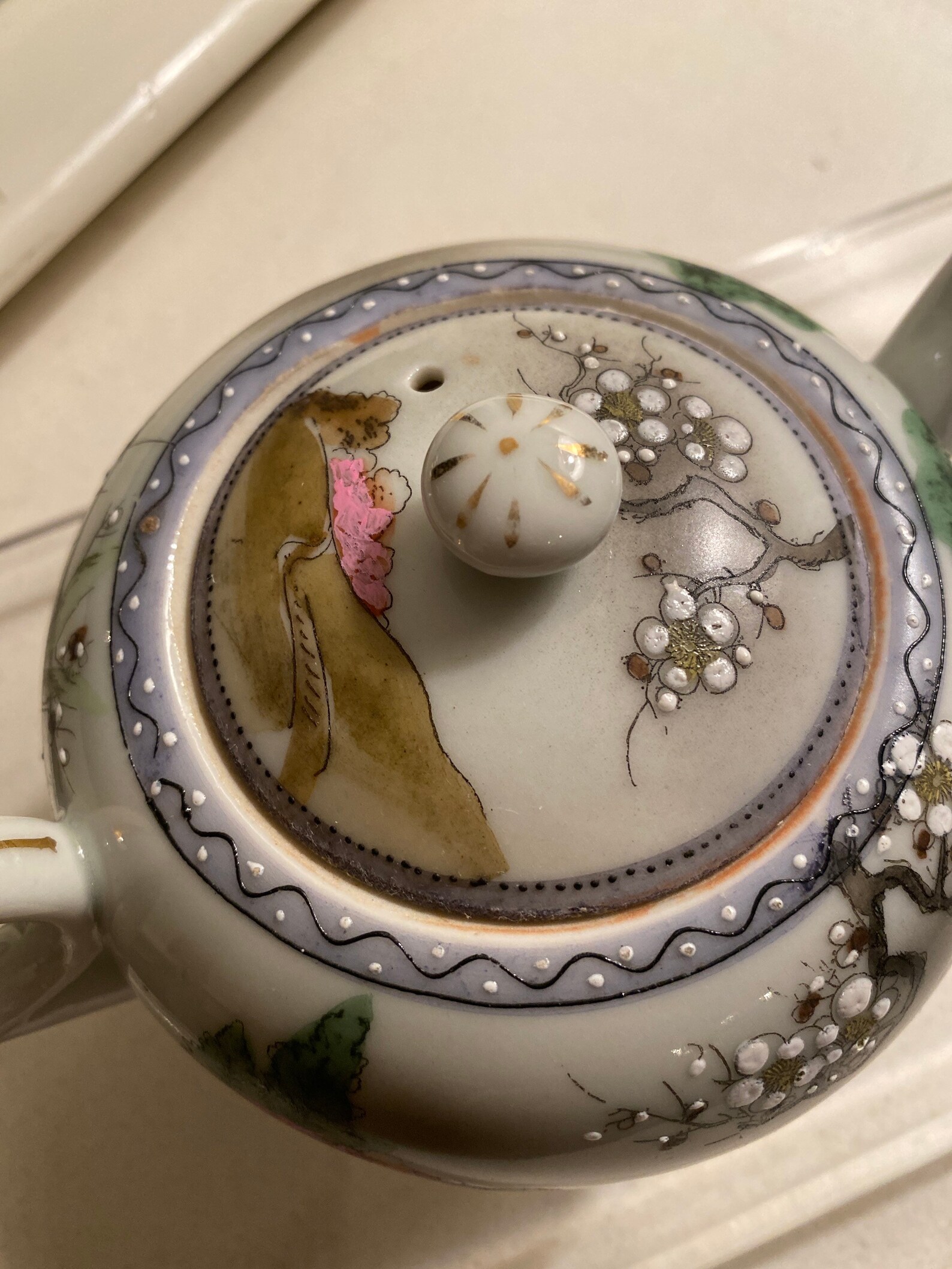 Nippon Hand Painted Teapot Japan Etsy