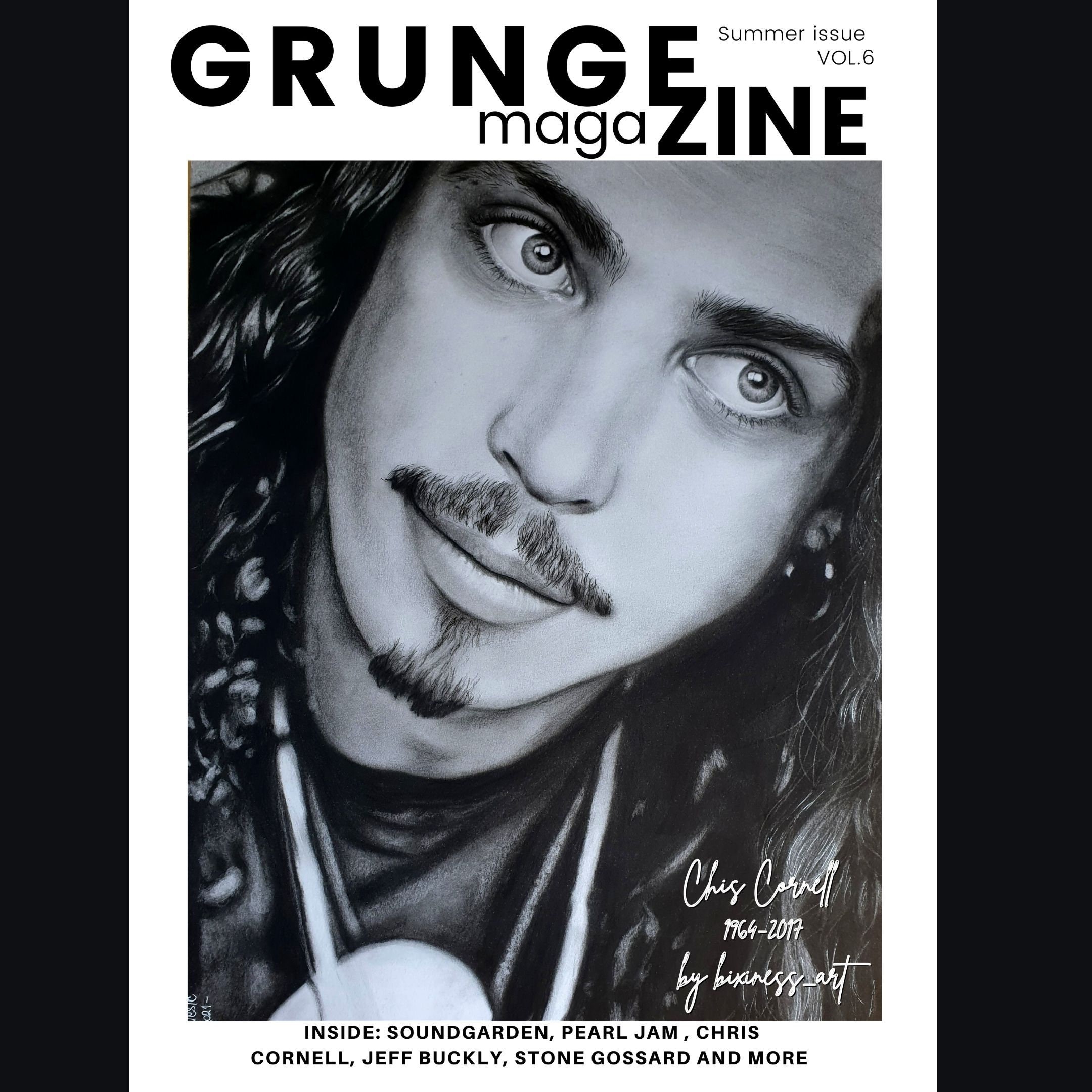 Grunge Zine with Nirvana sticker and Kurt Cobain poster inside Pearl …