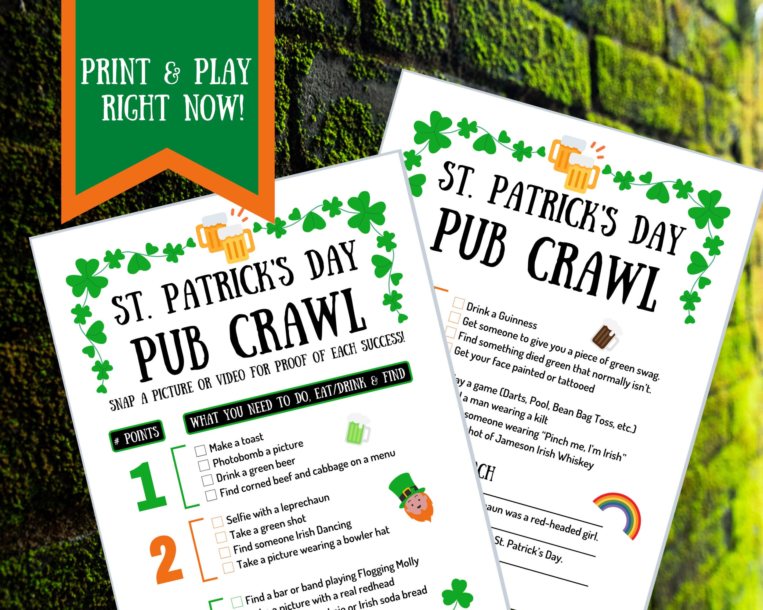St. Patricks Day Bar Crawl College Pub Crawl St. Pattys Etsy