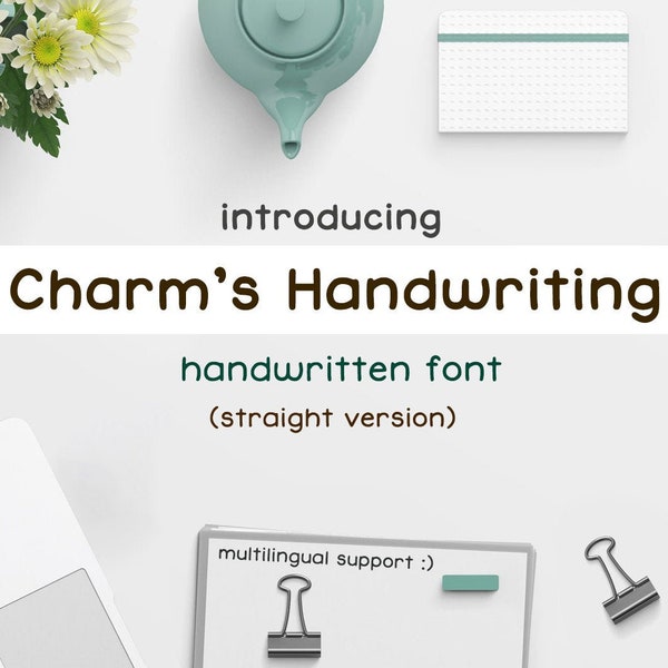 Charm's Handschrift Schrift - Handgeschriebene Schrift | Gerade Version | Mehrsprachige Unterstützung | TTF und OTF