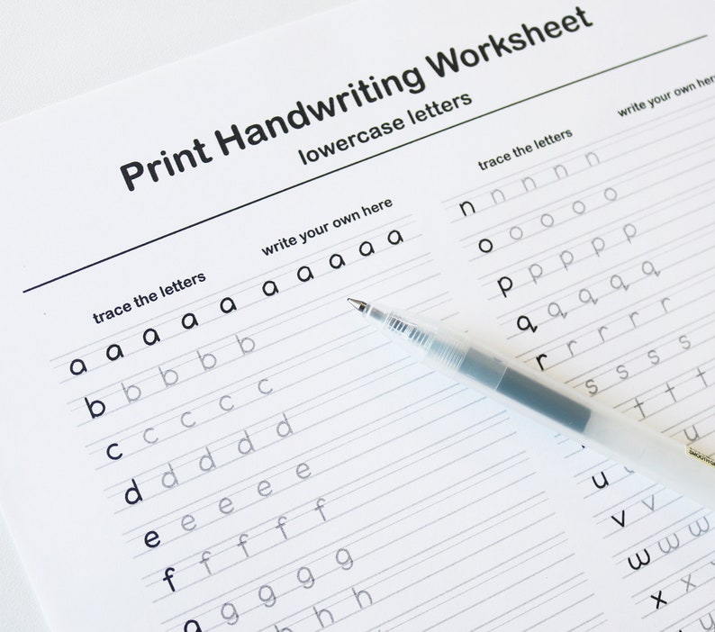 Worksheets To Practice Handwriting For Adults : Penmanship Worksheets