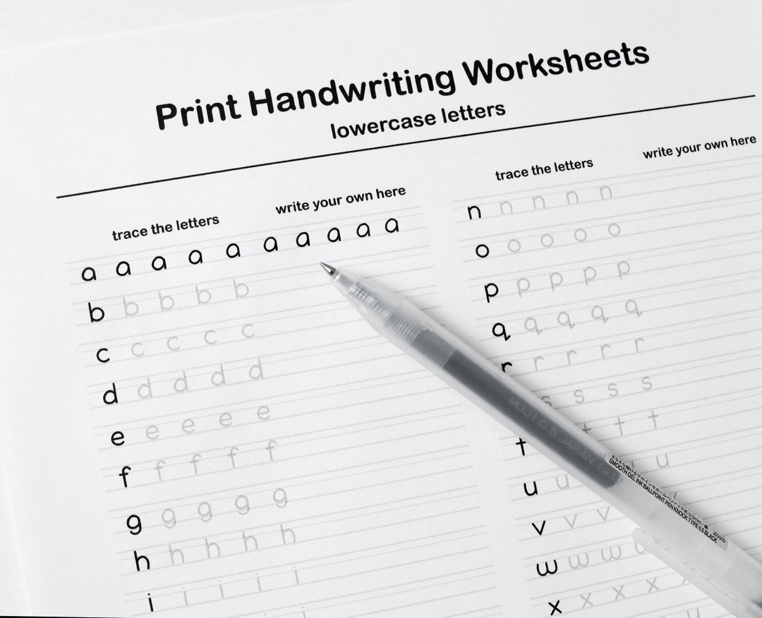 Printable Handwriting Worksheets5 Pages Letters Words And Sentences