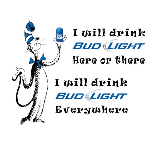 Dr. Seuss budlight design png, jpeg and svg included