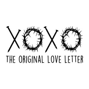 ¡Dos diseños incluidos! XOXO El archivo de corte de carta de amor original / SVG, PNG y jpeg