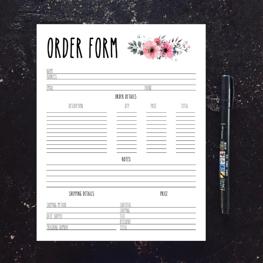 Order Form - Etsy