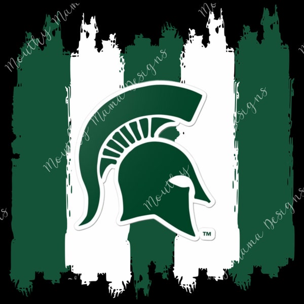 Michigan State paint brush MSU PNG SVG