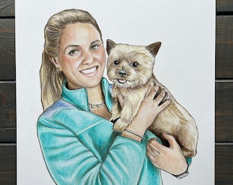 Custom Portrait Drawing from Photo, Family, Portraiture, Artwork, Fine Art, Shop