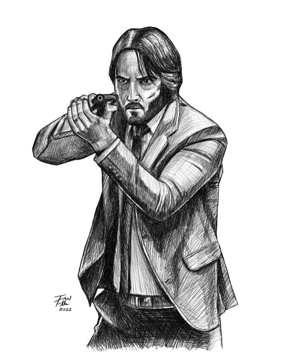 How to draw John Wick | Step by step Drawing Tutorial | YouCanDraw - YouTube