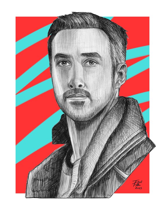 Blade Runner 2049 Ryan Gosling Original Fan Art - Etsy Israel