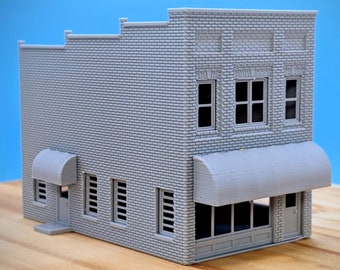 N-Scale - Marshall NC Brick Main Street Store #2 - 1:160 Scale Building
