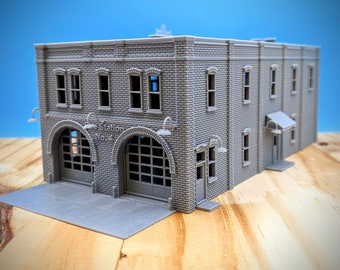 HO-Scale - Fire Station #4 Austin Texas - 1:87 Scale Building House