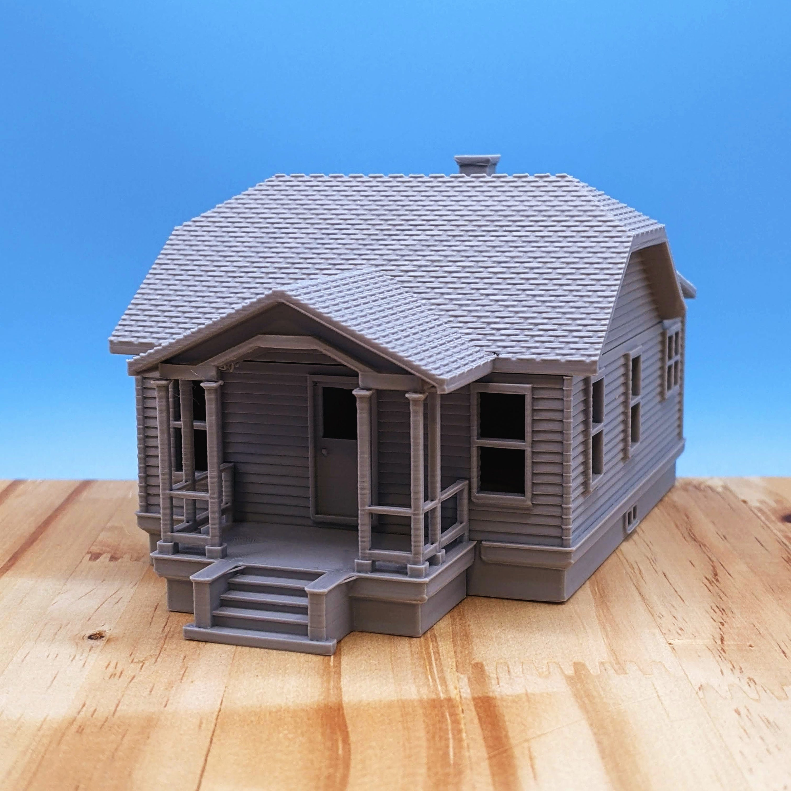 N-Scale - Sears Rodessa 1920s Kit Home - 1:160 Scale Building House
