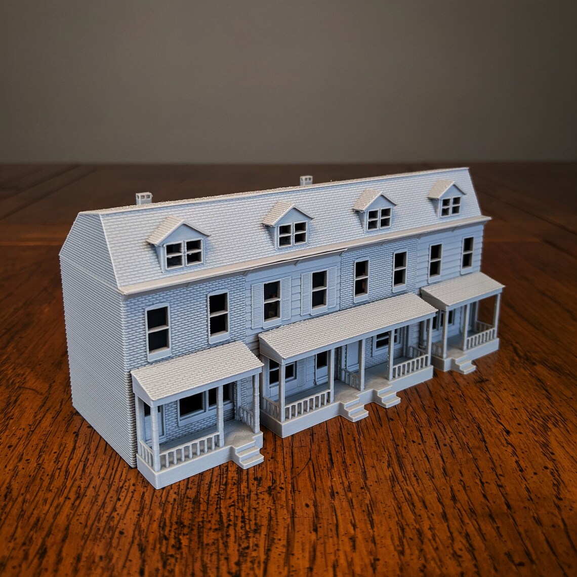 Hoscale Pennsylvania Row House 4 Unit Model Brick&wood Ext Etsy