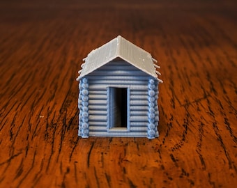 S-Scale - Small Log Cabin Shed - 1:164 Scale Building