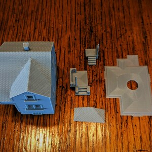 Check Out This Super Cool Z-scale Model Of The Sears Edgemere House From The 1920s! It's A 1:220 Scale Kit That's Perfect For Adding Some Vintage Charm To Your Model Train Layout Or Display Case.