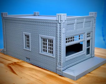 HO Scale - Illinois 1900s Bank - 1:87 Scale Building