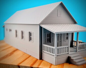 HO-Scale - Shotgun House - 1:87 Scale Building House