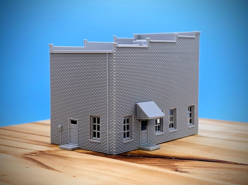 N-scale - Marshall NC Brick Main Street Store #1 - 1:160 Scale Building ...