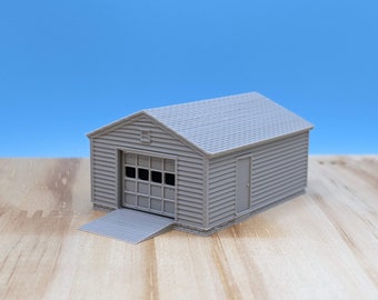 HO-Scale - Single Car Garage - 1:87 Scale Building