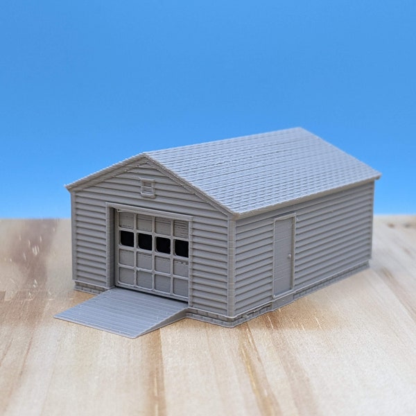 HO-Scale - Single Car Garage - 1:87 Scale Building