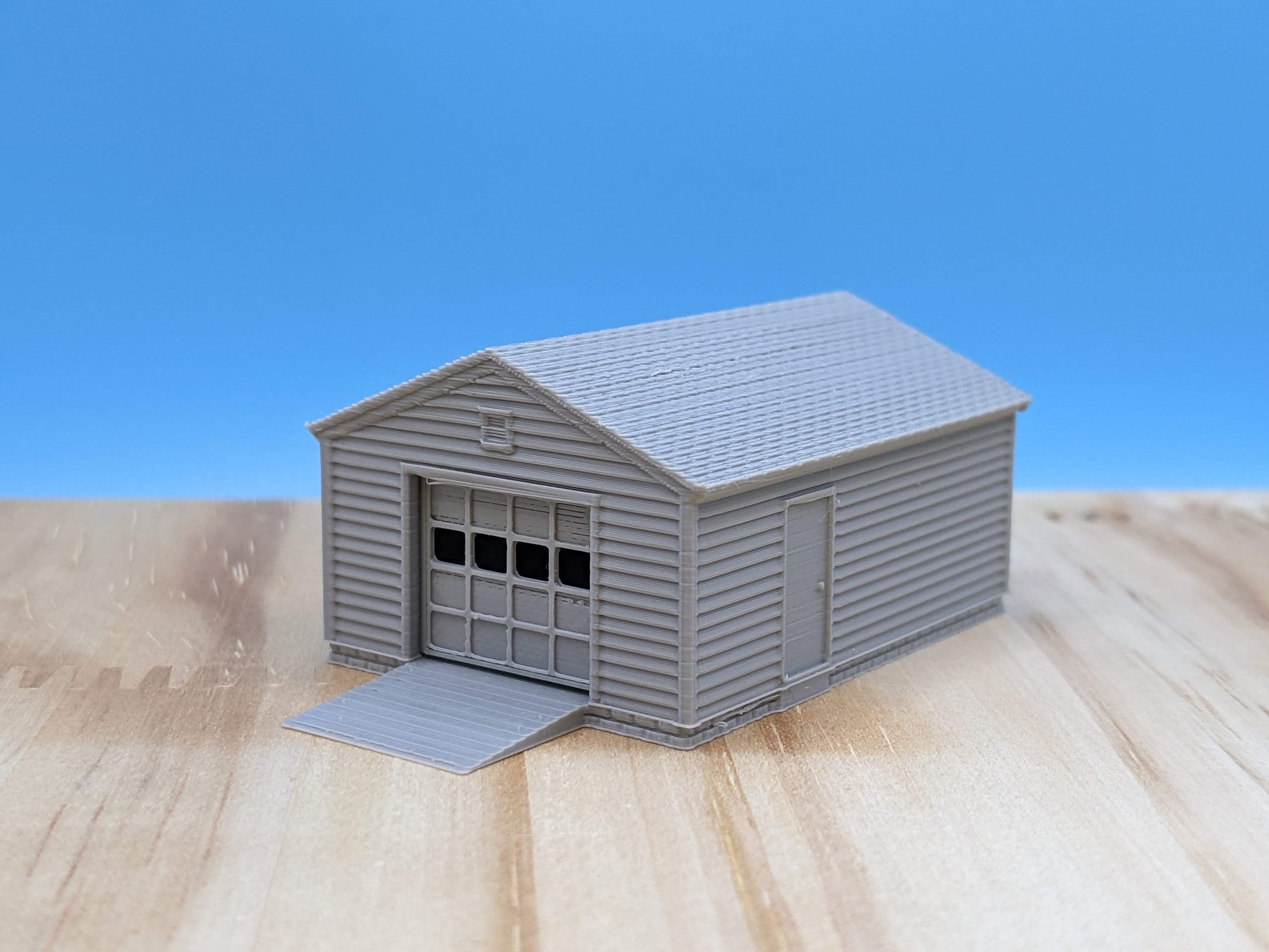 HO-Scale - Single Car Garage - 1:87 Scale Building
