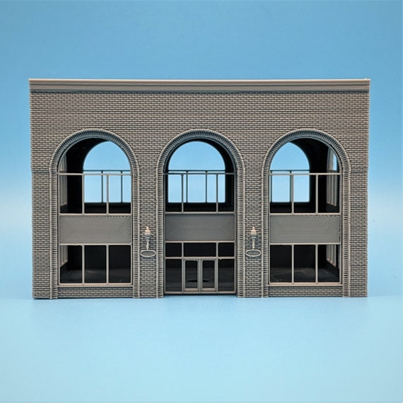 Zscale Arched Office Building Brick Ext. 1220 Scale Building Etsy