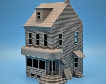 thumbnail interactive-video image 1 of HO Scale Bates Motel Building Kit - 1:87 Scale Unassembled Plastic Model For Train Layouts 1 of 2