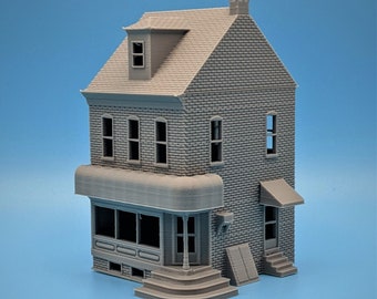 HO Scale Bates Motel Building Kit - 1:87 Scale Unassembled Plastic Model For Train Layouts
