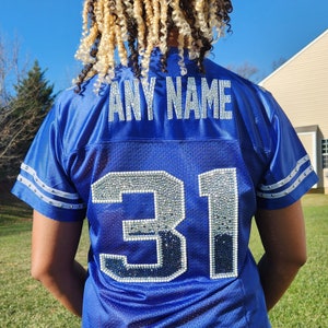Custom Bling Jersey, Custom Jersey, Custom Football Jersey, Bling Football Jersey, Unisex Bling Jersey, Bling Replica Jersey, Sport Jersey