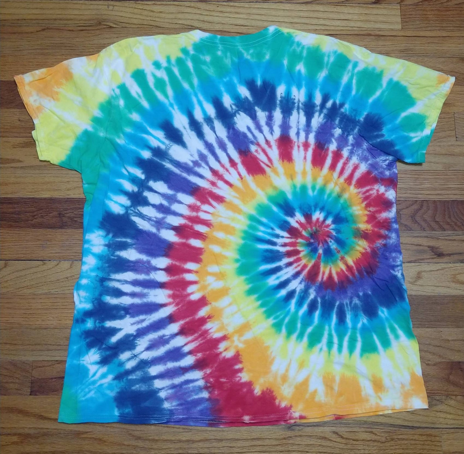 Extra Large Adult Rainbow Spiral Classic Tie-Dye T-shirt Crew | Etsy