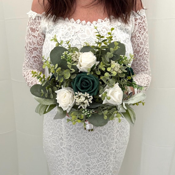 what color flowers with emerald green dress A-Line 3D Flowers Off Shoulder Short Cocktail Emerald Green Dress main image 0