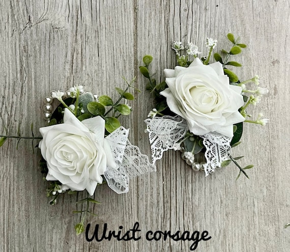 Mini Boutonnieres, Ring Bearer Flower, Boutonniere for Wedding, Boutonniere  Magnet, Boutonniere White Rose, Rose Boutonniere