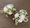 Boho Rose Pearl Wrist Corsage, Pin on Corsage,  Mother of Bride Flowers, Prom & Homecoming, Wedding Party
