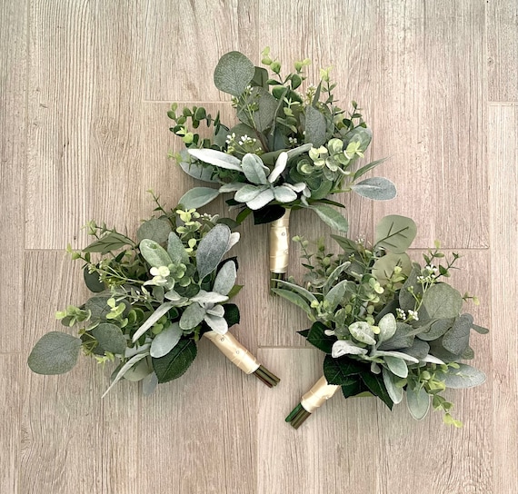 Boho Rose Greenery Bridal Bouquet Eucalyptus Wedding Bouquet