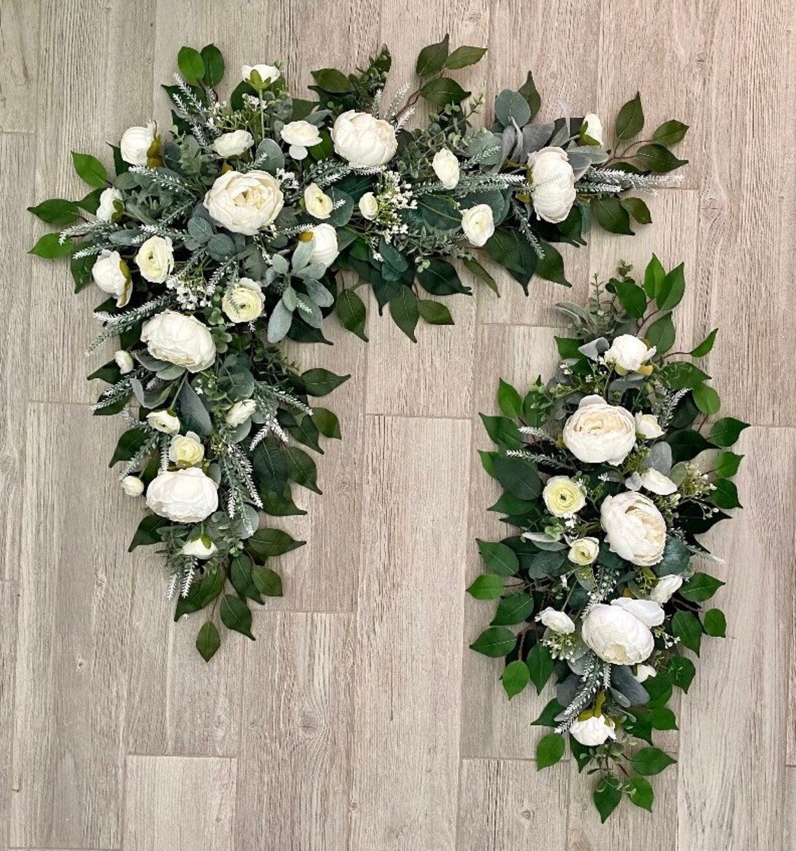 Wedding arbor flowers peony corner swag and side piece for Etsy