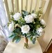 Boho wedding bouquet, premium white roses & greenery bridal bouquet, eucalyptus sage wedding bouquet, bridesmaid flowers 