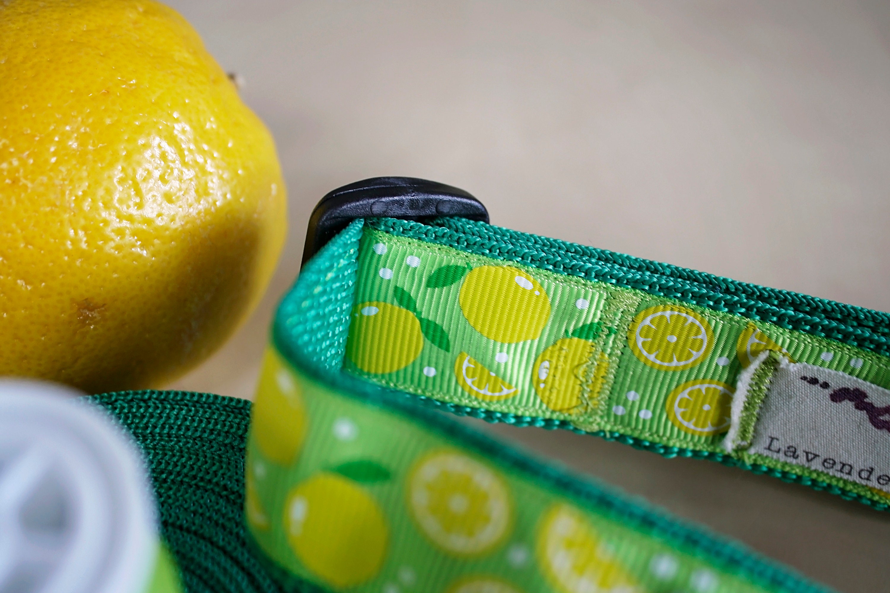 Green Lemon Collar Sturdy Custom Handmade Adjustable Etsy